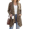 image:imageGRECERELLE Womens Long Sleeve Lightweight Cardigan Casual Open Front Draped Asymmetric Hem Cardigans with PocketsLd Dark Khaki