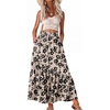Khaki Black Flower
