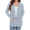 image:imageGRECERELLE Womens Open Front Lightweight Cardigan Fall Sweaters OutwearLight Blue