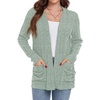image:imageGRECERELLE Womens Open Front Lightweight Cardigan Fall Sweaters OutwearLight Green