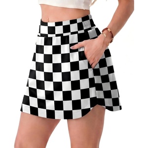 image:imageGRECERELLE 2026 Summer Dolphin Active Skirts for Golf Tennis Hiking Cycling Workout Casual Shorts with 4 PocketsCheckered