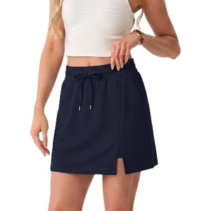 image:imageGRECERELLE 2026 Women Active Skirts with Side Slit Builtin Shorts amp Pockets for Tennis Golf Athletic Casual SkortNavy Blue