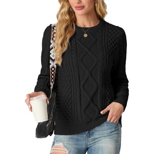 image:imageGRECERELLE 2026 Womens Fall Winter Long Sleeve Casual Pullover Sweater TopsBlack