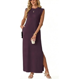 image:imageGRECERELLE 2026 Womens Summer Fall Shift Sweater Maxi Dress with PocketsRosewood