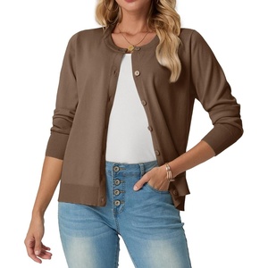 image:imageGRECERELLE Cardigan Sweaters for Women Lightweight 2026 Fall OutfitsBrown