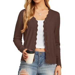 image:imageGRECERELLE Cardigan Sweaters for Women Lightweight 2026 Fall OutfitsCoffee