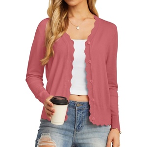 image:imageGRECERELLE Cardigan Sweaters for Women Lightweight 2026 Fall OutfitsCoral Red