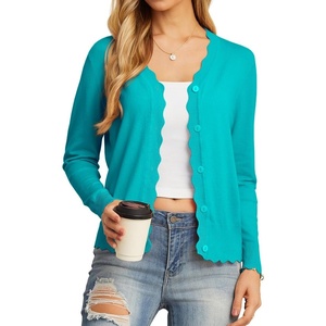 image:imageGRECERELLE Cardigan Sweaters for Women Lightweight 2026 Fall OutfitsCyan