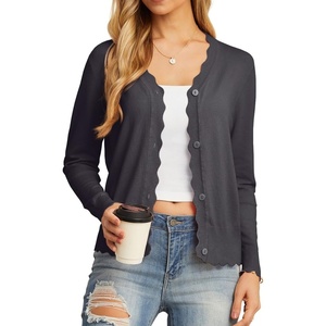 image:imageGRECERELLE Cardigan Sweaters for Women Lightweight 2026 Fall OutfitsDark Gray