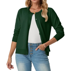 image:imageGRECERELLE Cardigan Sweaters for Women Lightweight 2026 Fall OutfitsDark Green