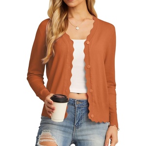 image:imageGRECERELLE Cardigan Sweaters for Women Lightweight 2026 Fall OutfitsPumpkin Orange