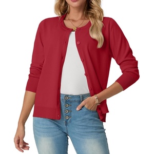 image:imageGRECERELLE Cardigan Sweaters for Women Lightweight 2026 Fall OutfitsRed