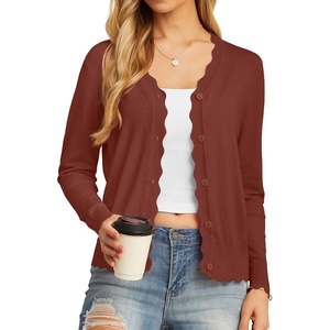 image:imageGRECERELLE Cardigan Sweaters for Women Lightweight 2026 Fall OutfitsRust Red
