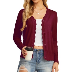 image:imageGRECERELLE Cardigan Sweaters for Women Lightweight 2026 Fall OutfitsWine Red