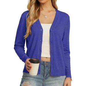 image:imageGRECERELLE Cardigan Sweaters for Women Lightweight Fall Outfits 2026Bright Blue