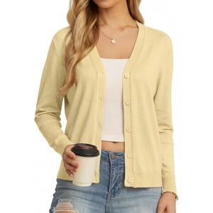 image:imageGRECERELLE Cardigan Sweaters for Women Lightweight Fall Outfits 2026Butter Yellow