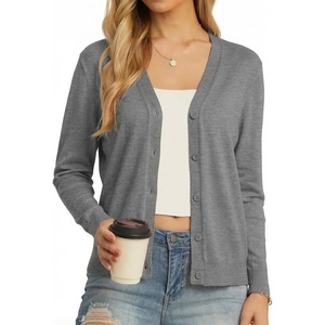 image:imageGRECERELLE Cardigan Sweaters for Women Lightweight Fall Outfits 2026Charcoal