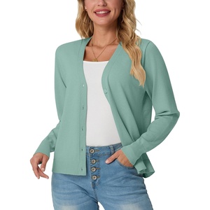 image:imageGRECERELLE Cardigan Sweaters for Women Lightweight Fall Outfits 2026Light Green