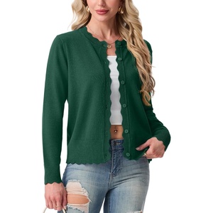 image:imageGRECERELLE Knit Cardigan Sweaters for Women Lightweight 2026 Fall OutfitsCyan Green