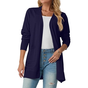 image:imageGRECERELLE Womens Lightweight Knit Long Cardigan Sweater Fall Outfits 2026Navy Blue