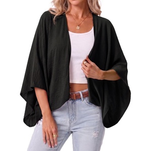 image:imageGRECERELLE Womens Summer Lightweight Cropped CardiganBlack
