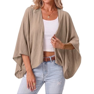 image:imageGRECERELLE Womens Summer Lightweight Cropped CardiganLight Khaki