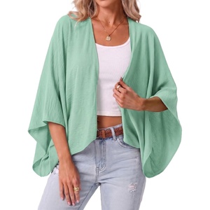 image:imageGRECERELLE Womens Summer Lightweight Cropped CardiganMint Green