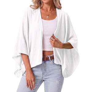 image:imageGRECERELLE Womens Summer Lightweight Cropped CardiganWhite