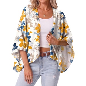 image:imageGRECERELLE Womens Summer Lightweight Cropped CardiganWhite Ink Daffodil