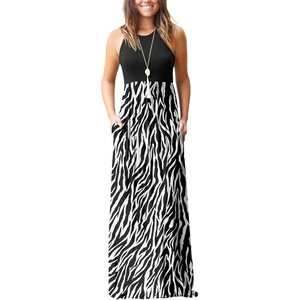 image:imageGRECERELLE Womens Summer Sleeveless Casual Long Tank Maxi Dress with Pockets XS3XLFloral Black Tree Grain