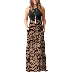 image:imageGRECERELLE Womens Summer Sleeveless Casual Long Tank Maxi Dress with Pockets XS3XLFloral Khaki Love