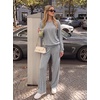 image:imageGRECERELLE 2026 Womens Athleisure Set Sweatshirt amp Wide Leg SweatpantsVglight Gray