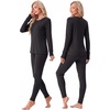 image:imageGRECERELLE 2026 Womens Heavyweight Base Layer Thermal Underwear SetsBlack