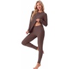 image:imageGRECERELLE 2026 Womens Heavyweight Base Layer Thermal Underwear SetsDark Brown