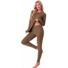 image:imageGRECERELLE 2026 Womens Heavyweight Base Layer Thermal Underwear SetsDark Khaki
