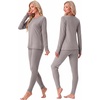 image:imageGRECERELLE 2026 Womens Heavyweight Base Layer Thermal Underwear SetsGray