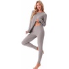 image:imageGRECERELLE 2026 Womens Heavyweight Base Layer Thermal Underwear SetsGray