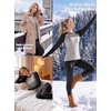 image:imageGRECERELLE 2026 Womens Heavyweight Base Layer Thermal Underwear SetsGray Black