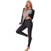 image:imageGRECERELLE 2026 Womens Heavyweight Base Layer Thermal Underwear SetsGray Black