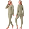 image:imageGRECERELLE 2026 Womens Heavyweight Base Layer Thermal Underwear SetsGray Green