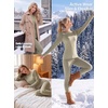 image:imageGRECERELLE 2026 Womens Heavyweight Base Layer Thermal Underwear SetsGray Green