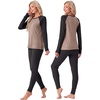 image:imageGRECERELLE 2026 Womens Heavyweight Base Layer Thermal Underwear SetsKhaki Black