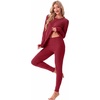 image:imageGRECERELLE 2026 Womens Heavyweight Base Layer Thermal Underwear SetsRed