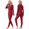image:imageGRECERELLE 2026 Womens Heavyweight Base Layer Thermal Underwear SetsRed