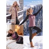 image:imageGRECERELLE 2026 Womens Heavyweight Base Layer Thermal Underwear SetsRosewood Black