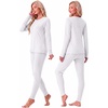 image:imageGRECERELLE 2026 Womens Heavyweight Base Layer Thermal Underwear SetsWhite