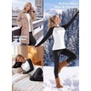 image:imageGRECERELLE 2026 Womens Heavyweight Base Layer Thermal Underwear SetsWhite Black