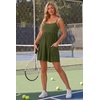 image:imageGRECERELLE Cotton Summer Rompers for Women 2026 Athleisure Jumpsuit ShortsArmy Green