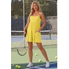image:imageGRECERELLE Cotton Summer Rompers for Women 2026 Athleisure Jumpsuit ShortsButter Yellow