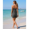 image:imageGRECERELLE Cotton Summer Rompers for Women 2026 Athleisure Jumpsuit ShortsDark Gray